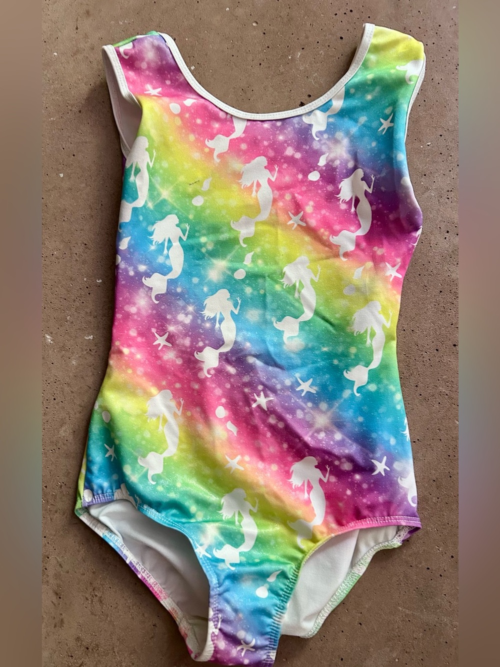 Girls' Rainbow Mermaid One-Piece Gymnastics Suit - Multicolor